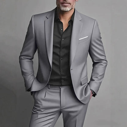 Men's Slim Fit Suit Two-Piece Set