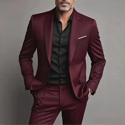 Men's Slim Fit Suit Two-Piece Set