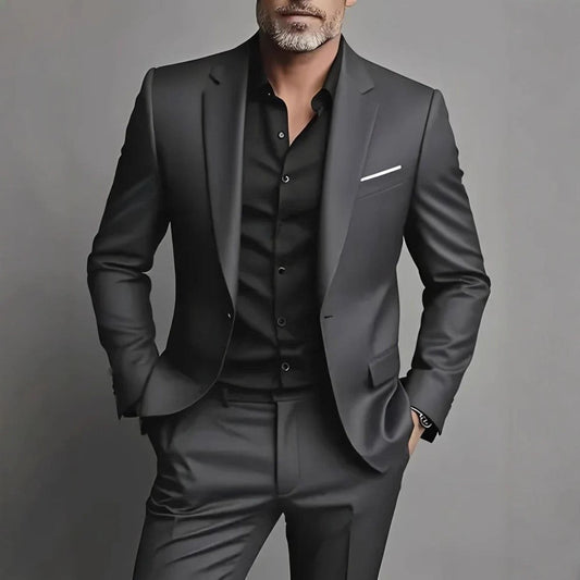 Men's Slim Fit Suit Two-Piece Set