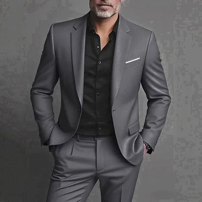 Men's Slim Fit Suit Two-Piece Set